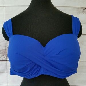 Lands'End Plus Size Underwire Wrap Bikini Top